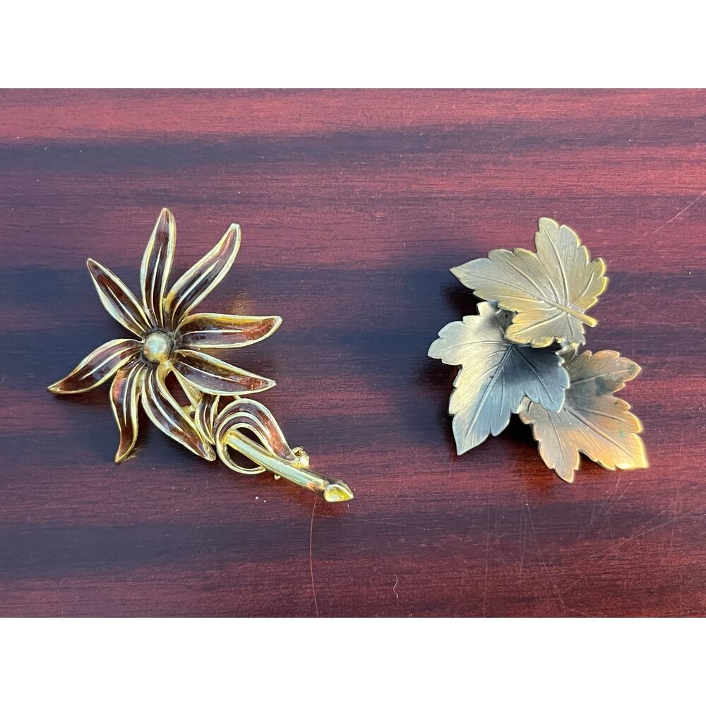 VTG Floral Brooch Lot of 6 Sarah Coventry K&T More Boho Cottage Core - Picture 8 of 10